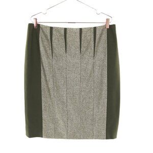 Per Se Wool Pencil Skirt Womens 16 Gray Business Multi Media Office Wear Career